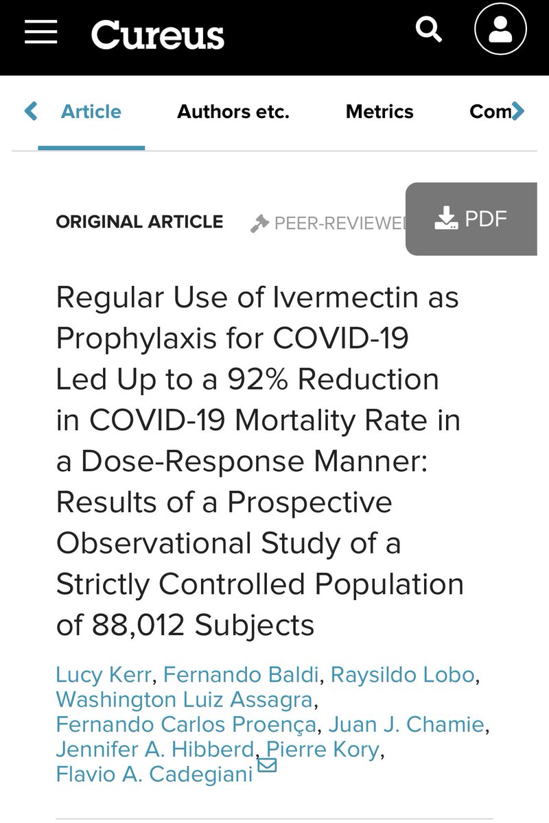 Fauci’s NIH now lists IVERMECTIN as an antiviral therapy to treat COVID. The most recent study in Brazil of 88,012 people found Ivermectin cut the chance of COVID death by 92%. Now’s a good time to think about the censorship, pharmacy bans on it and hate people got for using it.