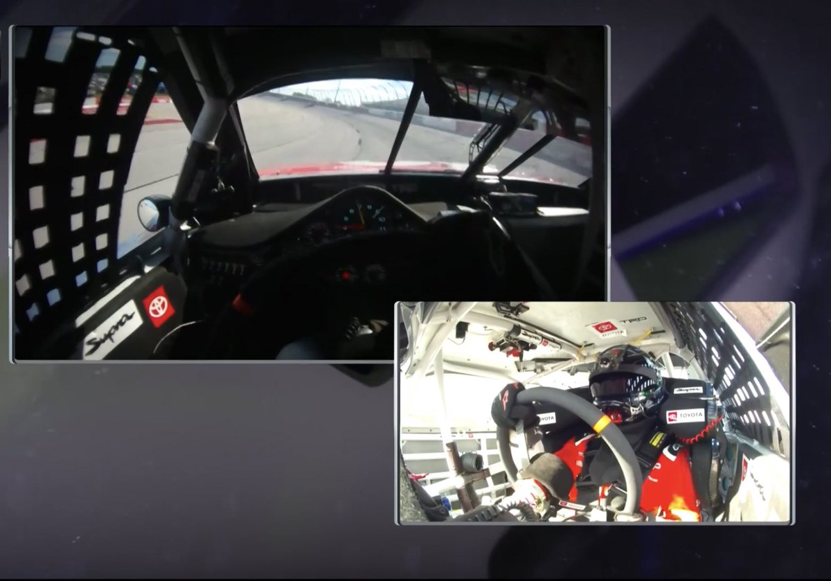 AndyVJeffers's tweet photo. The @ToyotaRacing in-car camera will ride with @JHNemechek today at @TooToughToTame in the #26 https://t.co/uztX2sHYFO @Team_SHR26 Supra.  #VisorCam 

3:00ET | @USA_Network | #NASCAR https://t.co/BI7UhJddF4