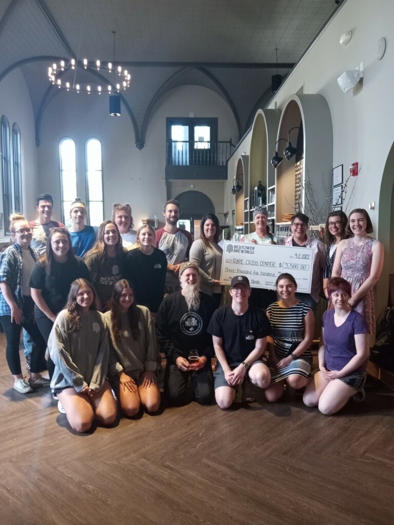 TH2_PRCC's tweet photo. We would like to thank Jennifer Herman and the entire team @BellTowerBrew in Kent for donating to our rape crisis and victim outreach services program. Jennifer and her team presented us with the donation on Friday evening with a heartfelt speech of inspiration. https://t.co/wRxBylHfF5