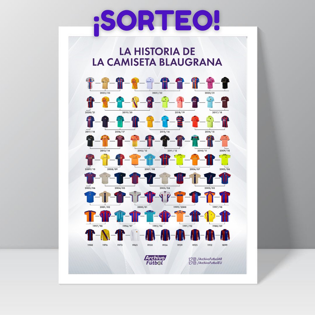Iniestismo1899's tweet photo. ¡SÚPER SORTEO! 🔥

Cuadro sobre la evolución de la camiseta del Barça.

🟦 Seguir a @ArchivoFutbolEU y @Iniestismo1899.

🟥 Dale RT y ❤️ a este tweet.

👉🏻 El ganador del sorteo se anunciará el 9/9.

Suerte a todos! https://t.co/0oEti4DCma