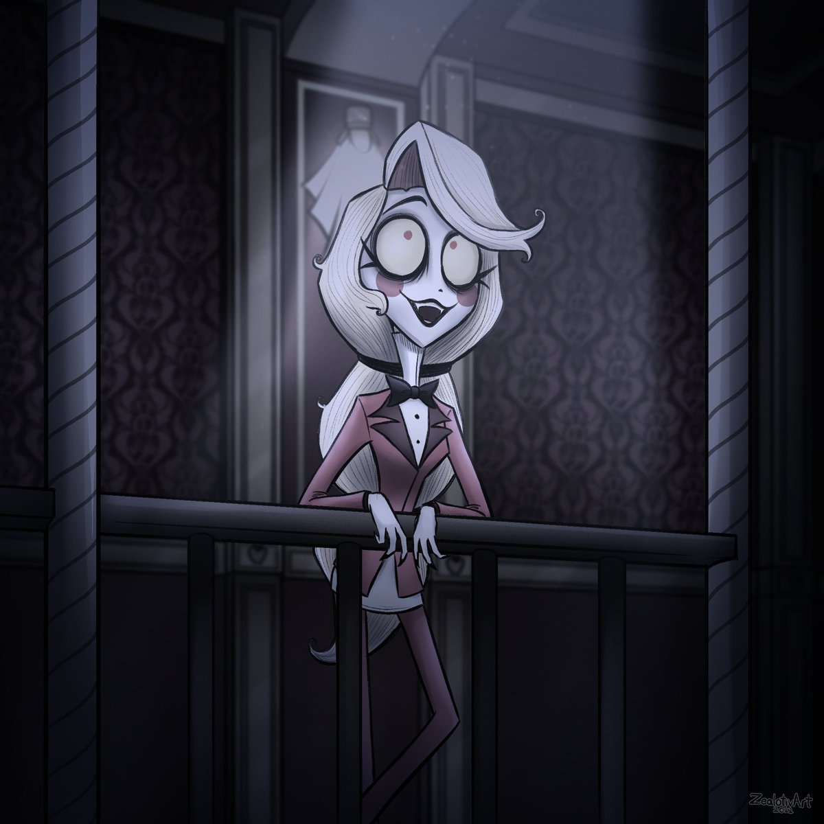ZealotivArt's tweet photo. 2021 Charlie drawing (Tim burton style) vs 2022 Charlie drawing (Tim burton style). https://t.co/l6nQ9alKnX