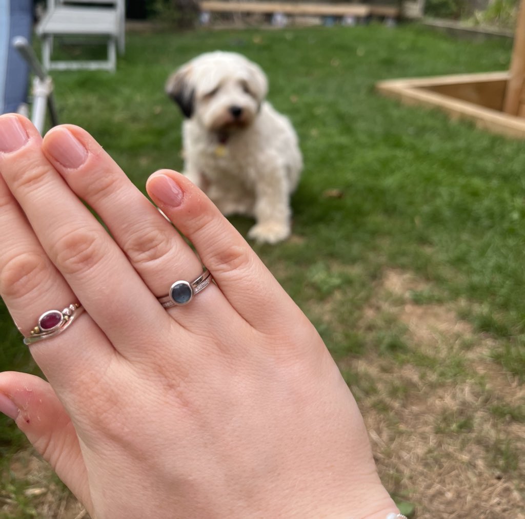 _Kirstyemma's tweet photo. An upgrade to my right-hand ring stack. Looks & fits better on my this hand anyway. 🤷🏼♀️
Perk of needing to myself an upgraded ring and never getting to wear it - means it doesn’t having any sentiment to it. #lookingfoward https://t.co/kH8tWKo8nR