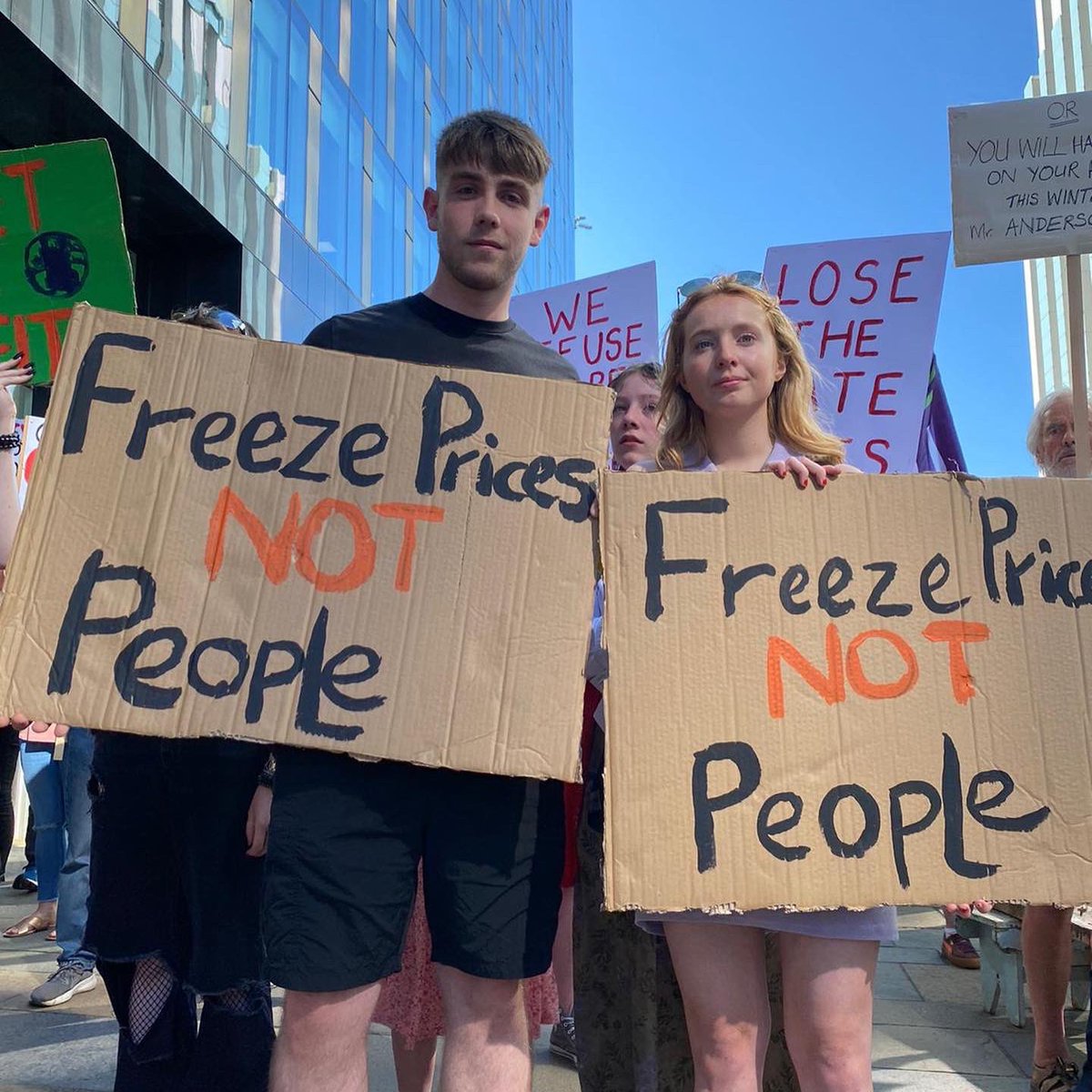 FREEZE PRICES, NOT PEOPLE is a bullseye. You’re going to be hearing it. A lot.