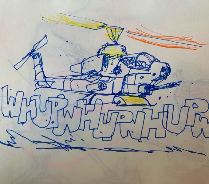 Breakfast helicopter! 