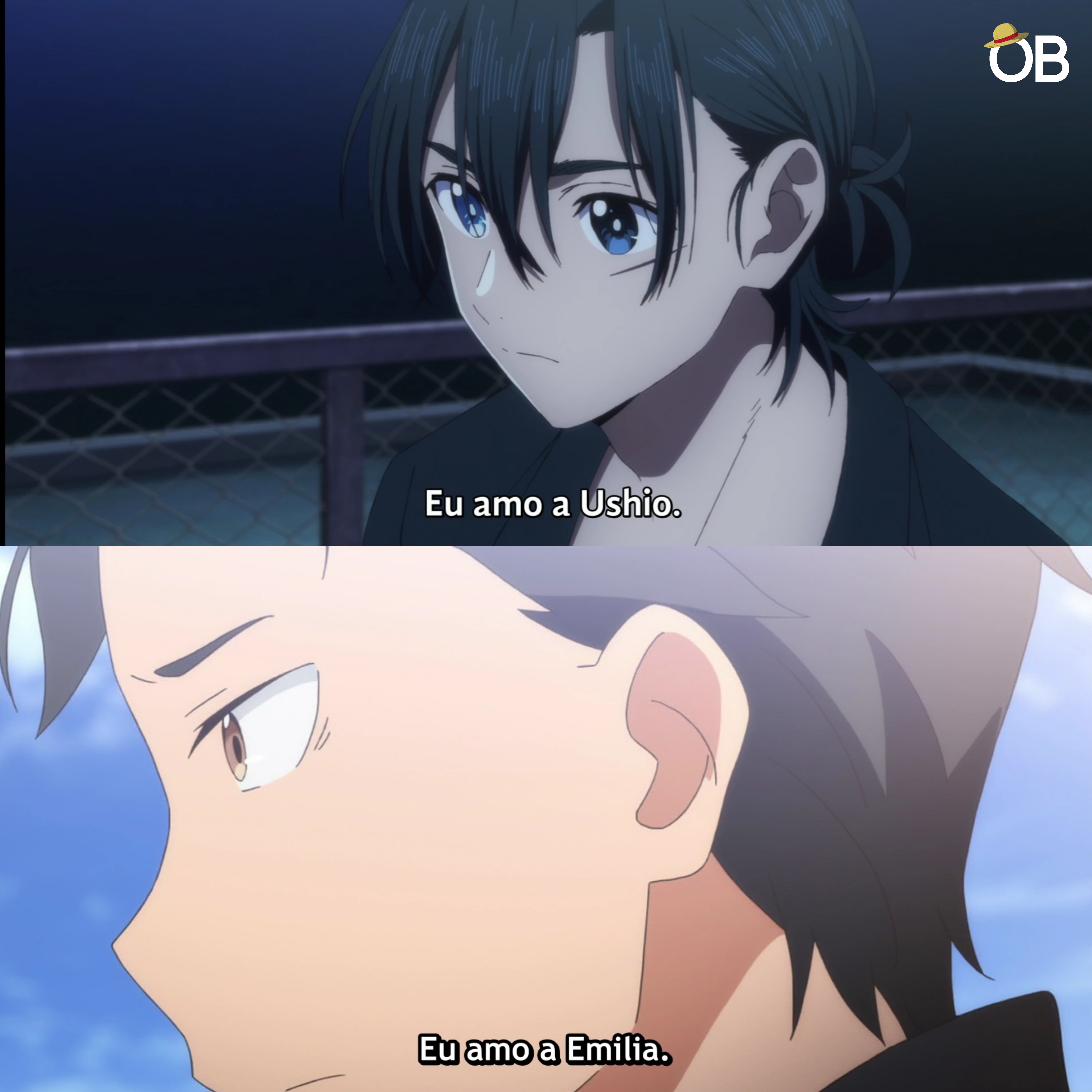 Otakus Brasil 🍥 on X: Ajiro Shinpei 🤝 Natsuki Subaru Animes