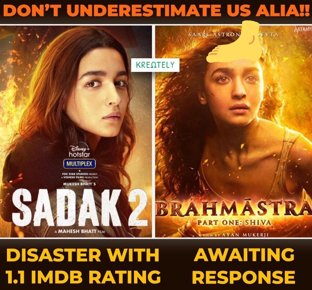 Don't underestimate the power of JANTA

#BoycottBramhastra 
#BoycottAliaBhatt 
#BoycottbollywoodCompletely