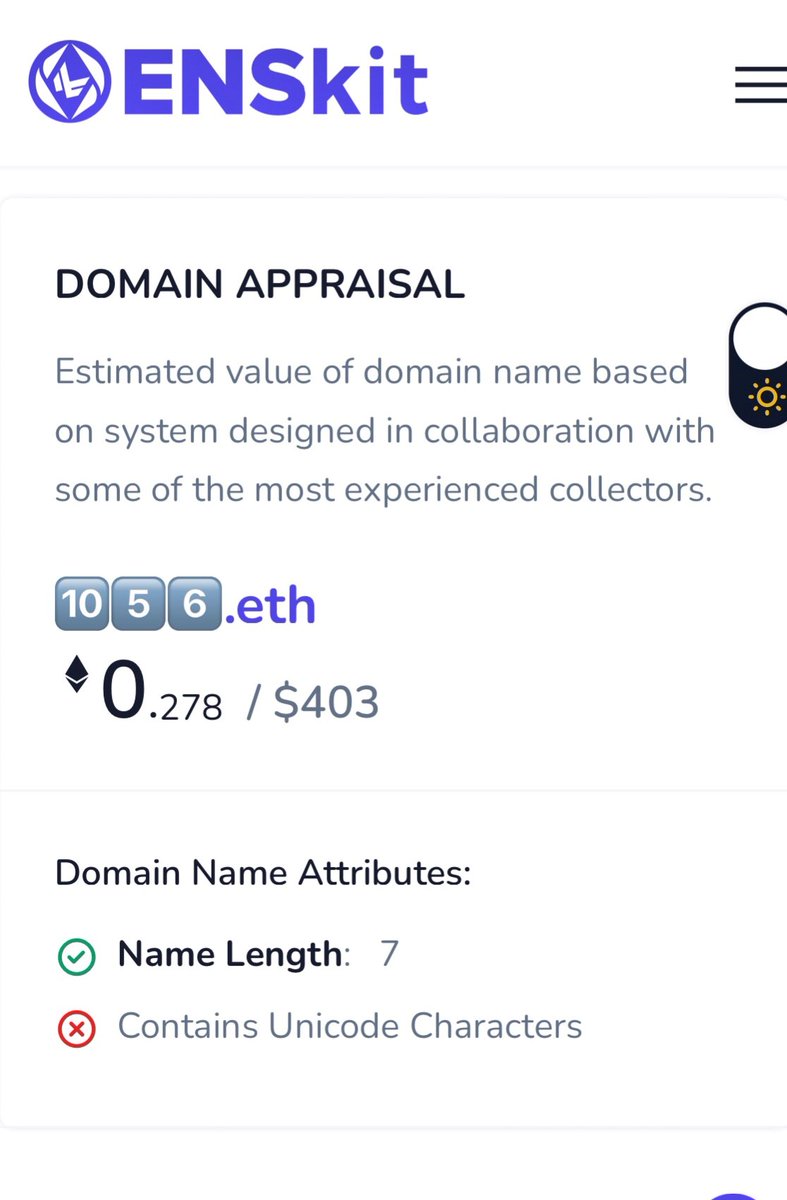 _GarnierLaurent's tweet photo. 🔟5️⃣6️⃣.eth for sale 0.26 ETH, estimated price with @ens_kit ⬅️ go follow !

#NFTs #ENS #ensdomain #Ethereum #Metaverse #Web3Names 

https://t.co/PZzMFCWrKt https://t.co/EaYxeg6gEk