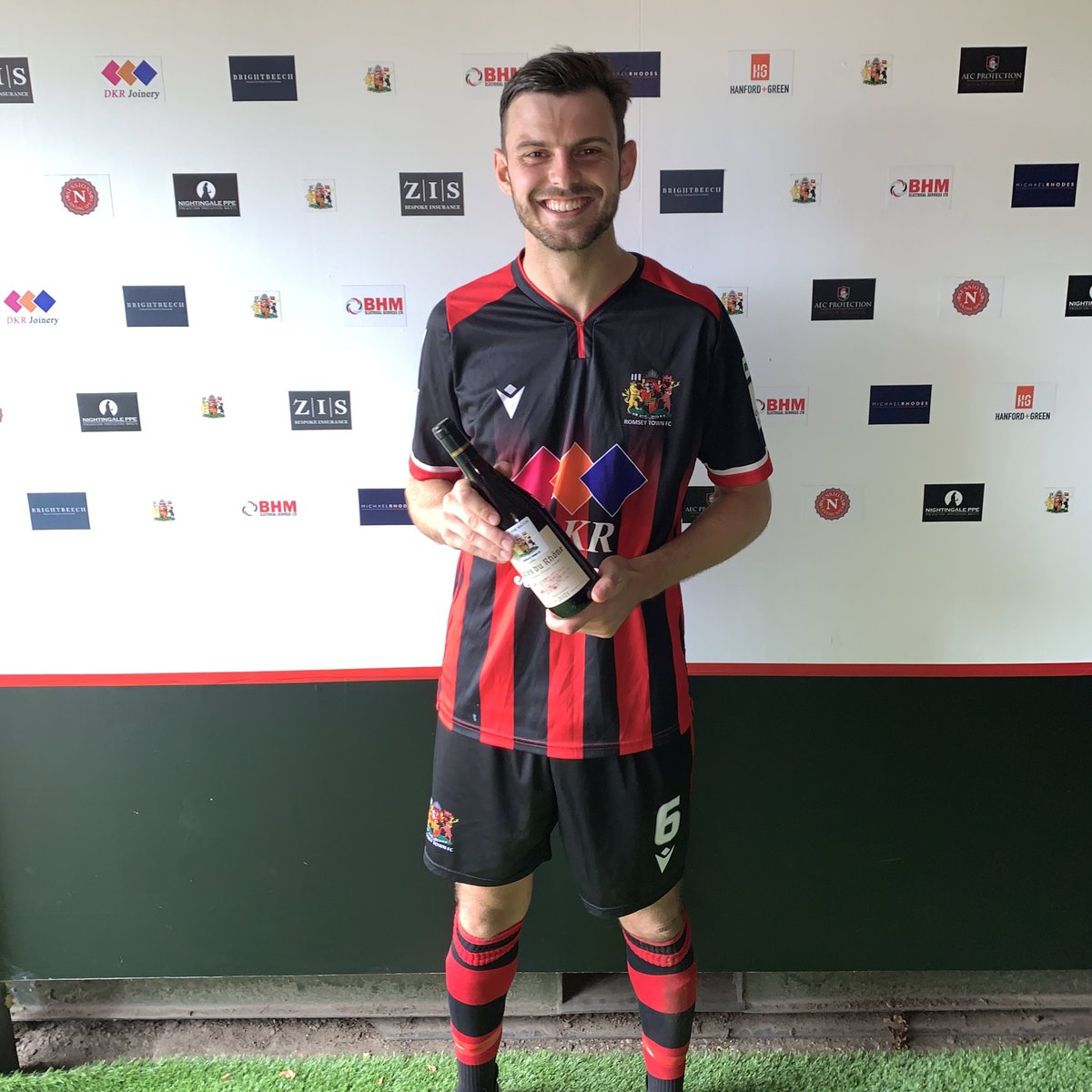 Romseytownfc1's tweet photo. Man of the match sponsored by @wheelerstravel is Kieran Hancock (@KieranHancock_). 

A rock at the back today helping us earn a clean sheet. https://t.co/5a0kuIlslY