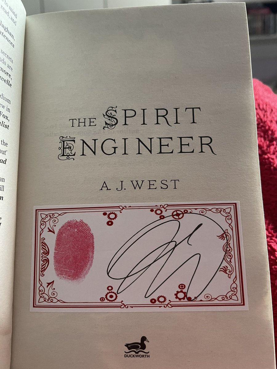 Finally got round to starting @AJWestAuthor #thespiritengineer purchased from @bertsbooks and found this inside!!