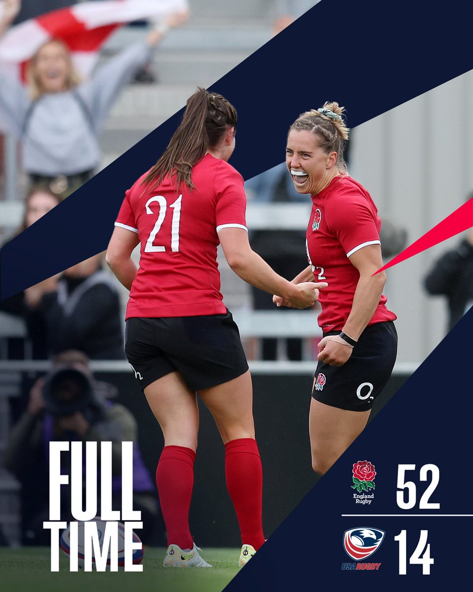 Eight tries in Exeter for the #RedRoses 🌹

#ENGvUSA