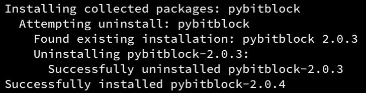 _PyBlock_'s tweet photo. •PyBLØCK v2.0.4 is out!
-: sudo pip3 install pybitblock -U
-: pyblock
New Features.
New Tools.
New Easter eggs.
New Commands.
And much more! Enjoy it. 🖤
#Bitcoin #Lightning⚡️ #PyBLOCK https://t.co/cQX1FoKDUc