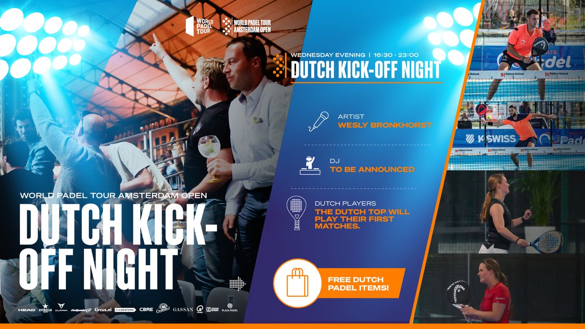 🧡💥 | ¡STARTING OFF WITH A DUTCH BANG!

We start with the dutchies on wednesday. Don't miss out on the opening of WPT Amsterdam Open. 
➠  Free dutch items. 
➠  Entertainment by <a href="/weslybronkhorst/">Wesly Bronkhorst</a>

❗| Still some tickets left for the wednesday. Only 24 days until kick-off.