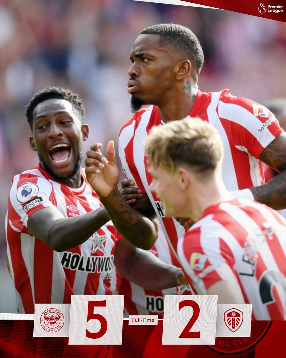 BrentfordFC's tweet photo. Enjoy that? 😃

🐝 5-2 ⚪
#BrentfordFC | #BRELEE https://t.co/0RtXcagUGS