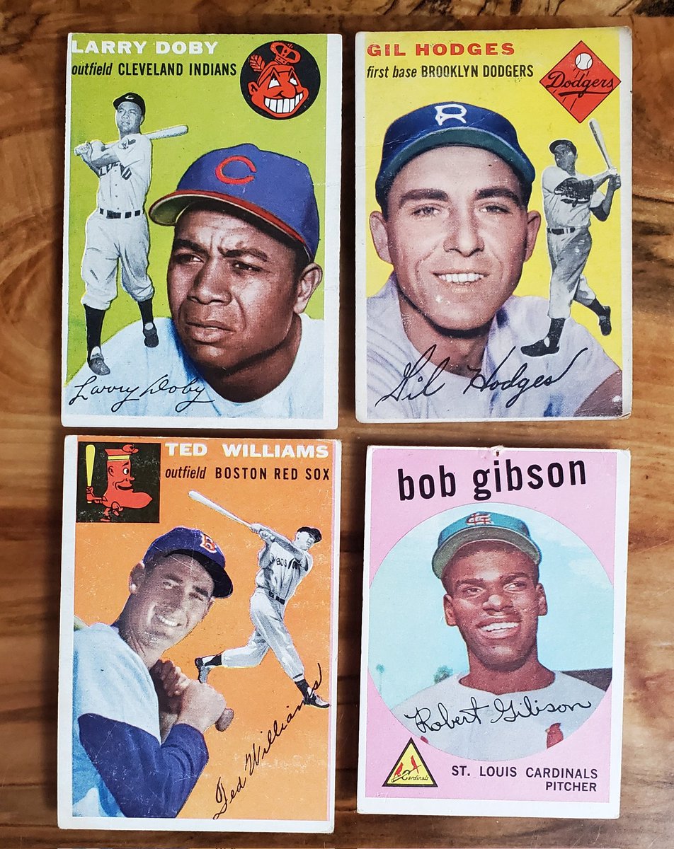 Getting so close to finishing 54! And some dude named Gibson's rookie card. #vintagetopps #vintagebaseball