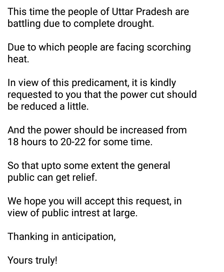 shahnawazs83's tweet photo. Sir's, Please do the needful. @UPPCLLKO @mduppcl @PowerUttar
#uppcl
#uppcl_for_consumers
Location: VILLAGE & POST BHIYAOAN, TEHSIL JALALPUR,
THANE KATKA,
DISTRICT AMBEDKARNAGAR,
UTTAR PRADESH.
Pincode, 224139. https://t.co/WrQOMLySRY