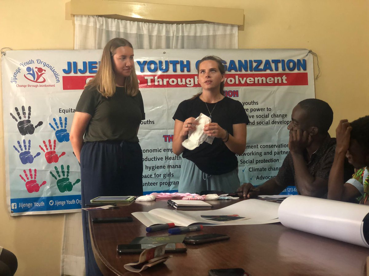 Menstrual hygiene session at jijenge office