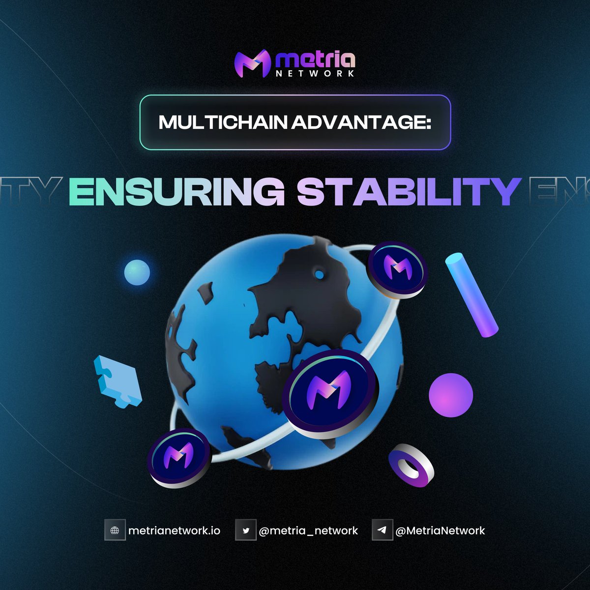 🌐<a href="/metria_network/">Metria Network</a> ensures interoperability between multiple protocols by implementing multi-chain capabilities through two-way cross-chain asset bridges! 

🤝These bridges make it easier for users to benefit from the lower transaction costs for purchase or sale of assets &amp; #NFTs!