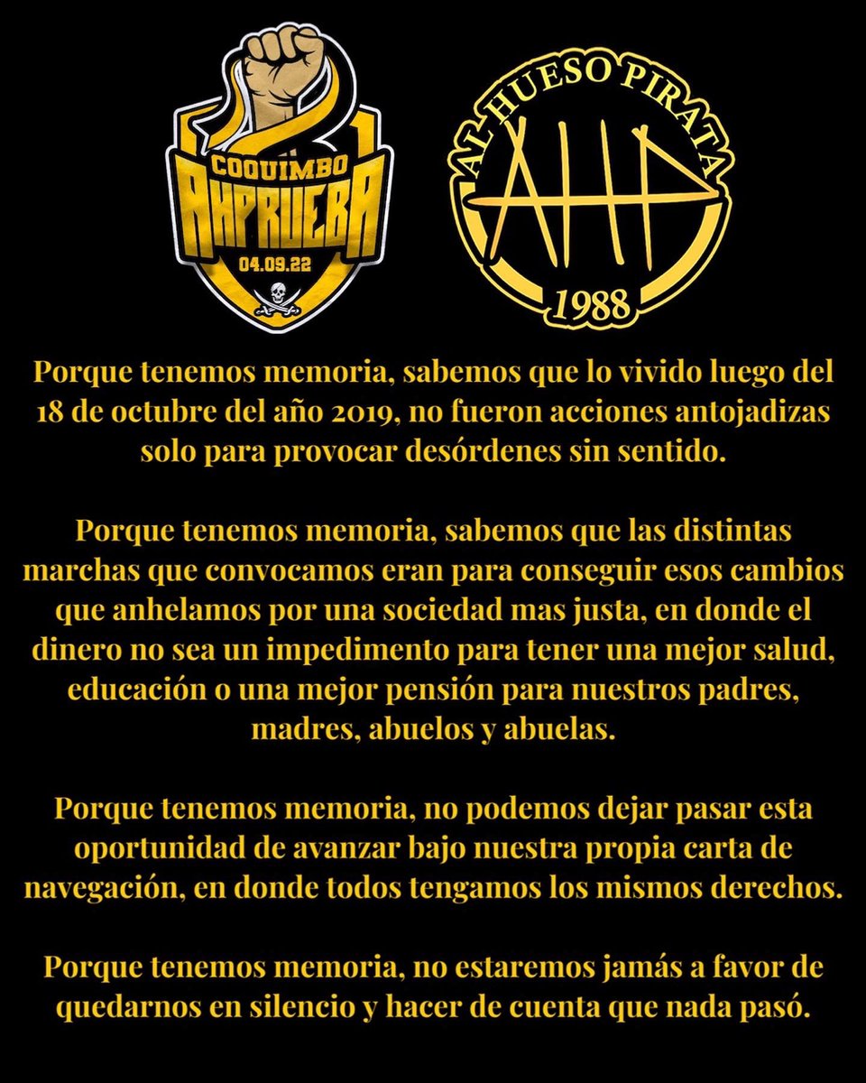 AlHxesoPirata's tweet photo. Es ahora o nunca #Apruebo4deSeptiembre #ApruebazoDeChile #Apruebo4septiembre #alhuesopirata #coquimbounido https://t.co/fpLXMgFGTT