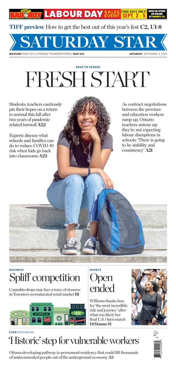 On Saturday’s @TorontoStar A1: Will Ontario students have a normal school year? @Izzy74 @Megan_Ogilvie @KenyonWallace @krushowy on what awaits kids, parents and teachers this fall. 📸 by Andrew Francis Wallace /1