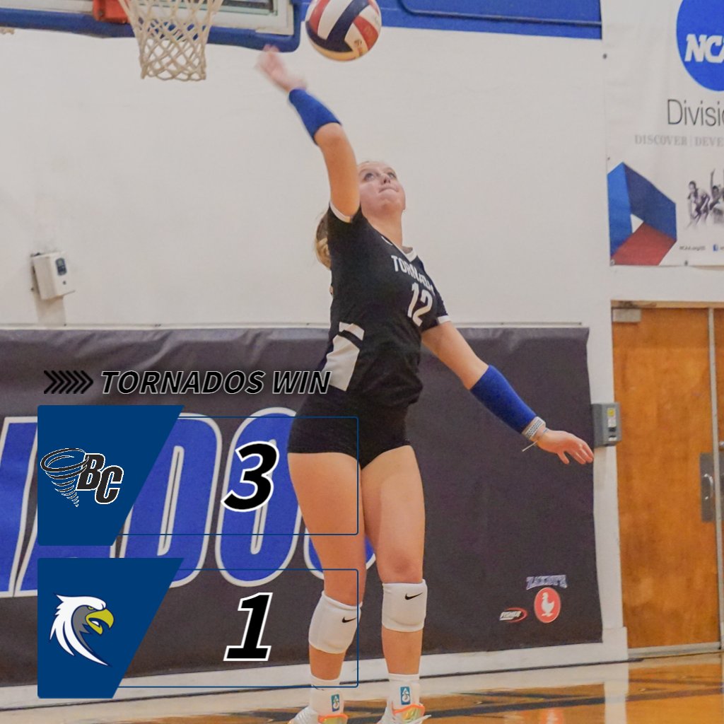 Volleyball: Brevard 3, Toccoa Falls 1, Final from Labor Day Smash Tournament in Decatur, GA. Tornados WIN!!! <a href="/BC_VB/">Brevard College Volleyball</a> wins its season opener! 

Kaitlyn Pressley: 20 kills, 19 assists, 9 digs
Ashley Hoxit: 13 kills, 12 digs

#NadoNation #d3vb