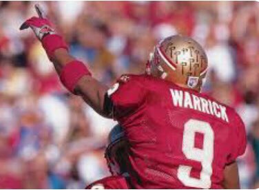 IntroAidVince's tweet photo. @KingJosiah54 People called this man Michael Jordan on a football field. The flowers should be delivered daily with a card. #PeterWarrick #FSU https://t.co/ceRXCZP3rb