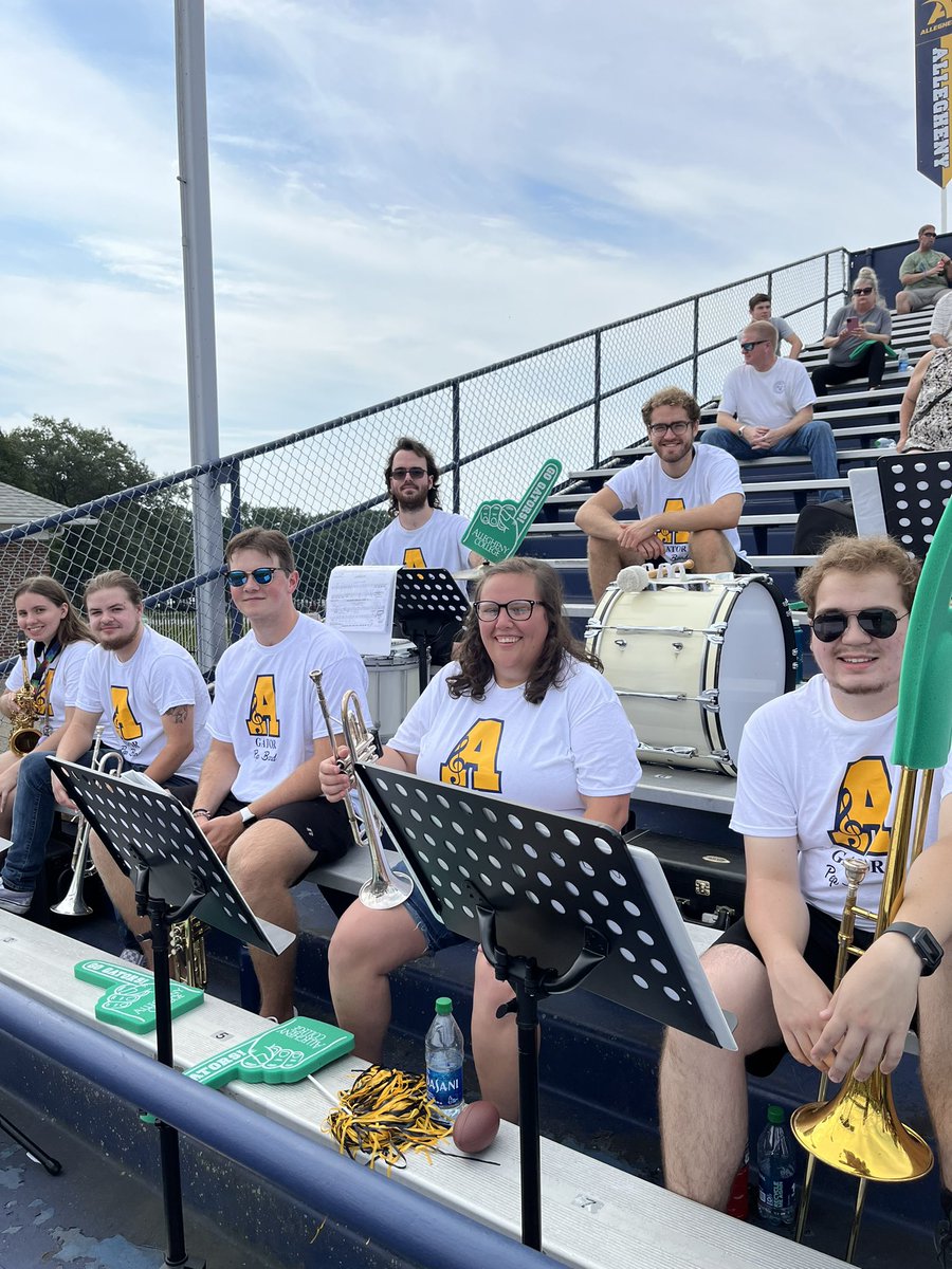 Allegheny Football is kicking off their season today and the Pep Band is here! Go Gators!