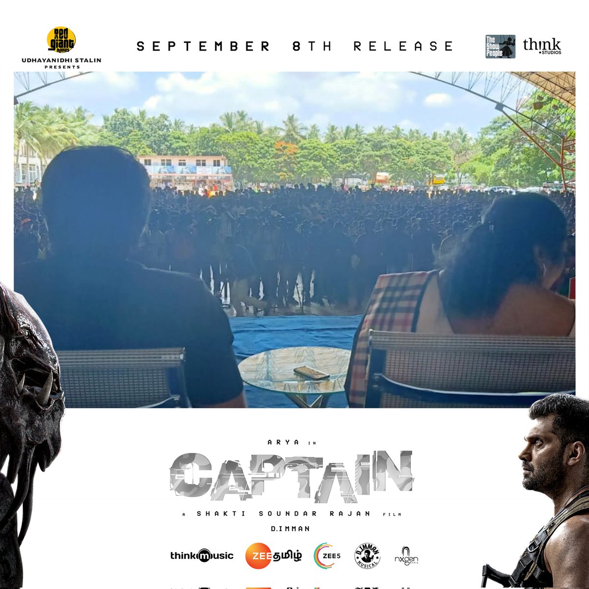 ThinkStudiosInd's tweet photo. Shout outs to the enthusiasm at Hindustan College, Coimbatore for the #CaptainParade. Let's hear more of the cheerπ₯
@arya_offl @ShaktiRajan @SimranbaggaOffc #AishwaryaLekshmi @adithyalive @immancomposer @madhankarky @tkishore555 @thinkmusicindia #TheShowPeople @RedGiantMovies_ https://t.co/cvnIcLzv9W
