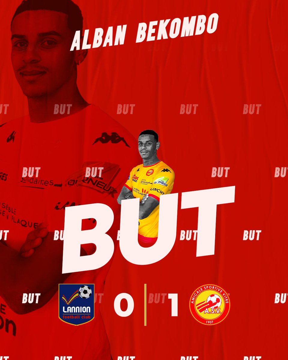 AsVitre1907's tweet photo. ⚽️ 19' BUUUUUUUT Alban Bekombo ouvre le score avec son premier but sous ses nouvelles couleurs !

FC Lannion 0️⃣ - 1⃣ AS Vitré 💊

#FCLASV | #N3 https://t.co/u2BQXZTZP4