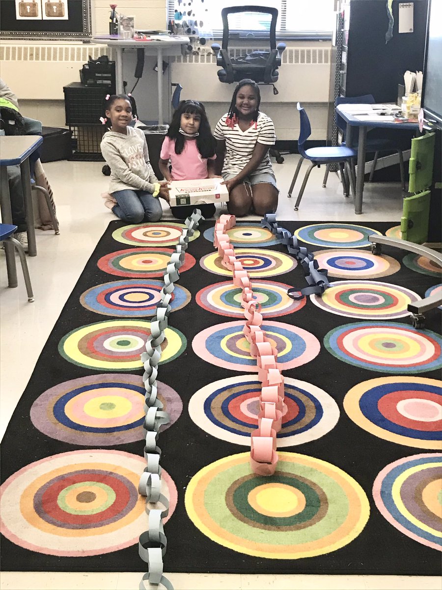 MrsGilmore6's tweet photo. In creating an environment conducive for learning. We are discovering how we are unique and connecting on ways that we are similar. Friday was our “Doughnut Chain” Challenge. We discovered teams that communicate and Work together are more productive! #BetterTogether @UNCGMSPS https://t.co/5bGKZ20tZc