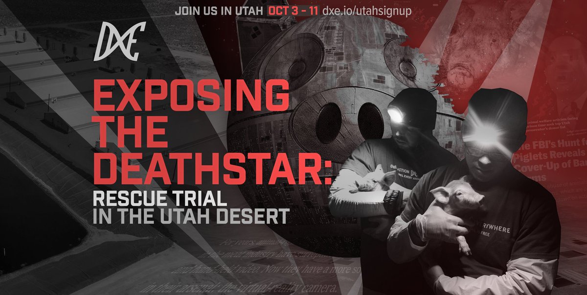 SmithfieldTrial's tweet photo. Join us for @DxEverywhere's Utah Convergence from October 3rd to 11th to support @waynehhsiung, @101Darwins, & the #RightToRescue!
#SmithfieldTrial #SmithfieldsDeathstar
Event page:
https://t.co/Exla9xjWuC
Register or re-register to attend:
https://t.co/C736JXhQxo https://t.co/z9pbcTJpji
