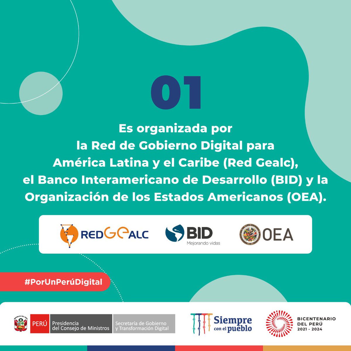 PeruPaisDigital's tweet photo. PorUnPerúDigital | Gobierno declara de interés nacional la realización de la VII Cumbre Ministerial de Gobierno y Transformación Digital de las Américas, a realizarse en la ciudad de Lima el 10 y 11 de noviembre del presente año.🥳 🇵🇪 

Más información 🔗 https://t.co/vVTmRzu6rW https://t.co/59VRje6snO