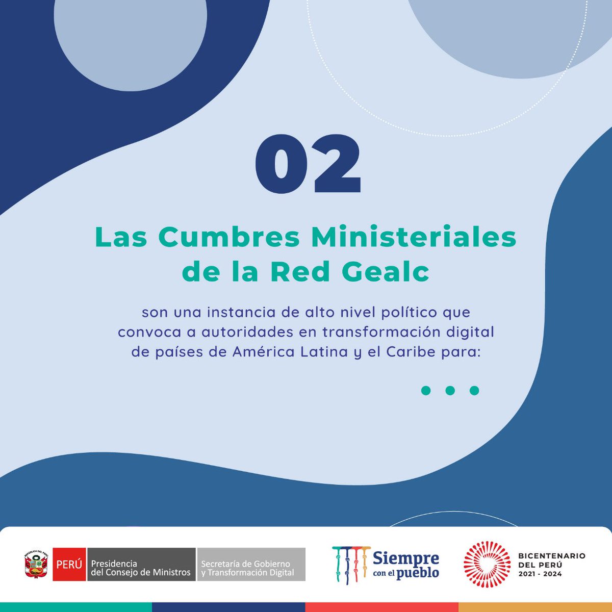 PeruPaisDigital's tweet photo. PorUnPerúDigital | Gobierno declara de interés nacional la realización de la VII Cumbre Ministerial de Gobierno y Transformación Digital de las Américas, a realizarse en la ciudad de Lima el 10 y 11 de noviembre del presente año.🥳 🇵🇪 

Más información 🔗 https://t.co/vVTmRzu6rW https://t.co/59VRje6snO
