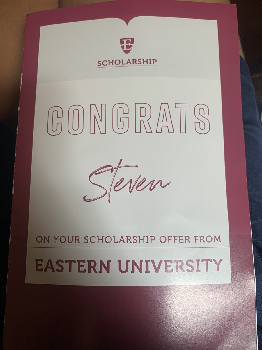 squadsteven2111's tweet photo. Blessed to receive my first academic scholarship to Eastern University. Blessed for this and many more to come #AGTG #studentathlete #blessed #scholarahip https://t.co/VLWeVTEm4x