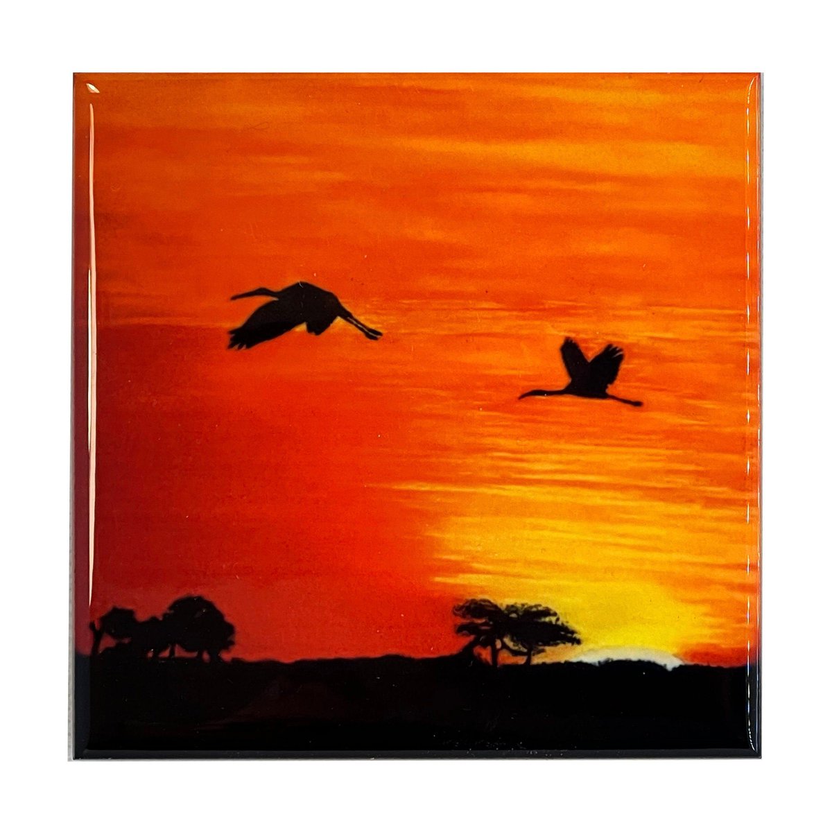 NevueArt's tweet photo. Yellow-billed Storks At Sunset Ceramic Coaster set #etsy #housewarming #ceramiccoasters #decorativetile https://t.co/voFeQeSBnt https://t.co/Y1dQmPWXV6