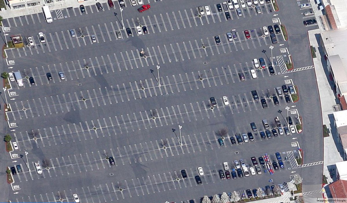 At any one time, there are 500 million empty parking spaces in the US—for 330m citizens. (Avg size: 153 sq ft—which adds up to a parking lot the size of Delaware + Rhode Island.)
Annual taxpayer subsidy to free parking: $374 billion.