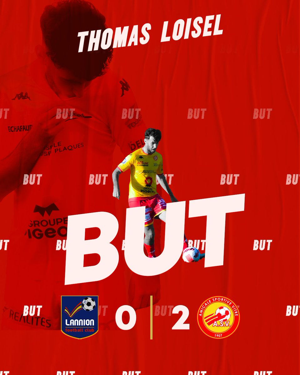 AsVitre1907's tweet photo. ⚽️ 35' LE DEUXIÈME BUT VITRÉEN ! Il est signé Thomas Loisel, entré il y quelques minutes à peine

FC Lannion 0️⃣ - 2⃣ AS Vitré 💊

#FCLASV | #N3 https://t.co/zsoUhqRI8Y