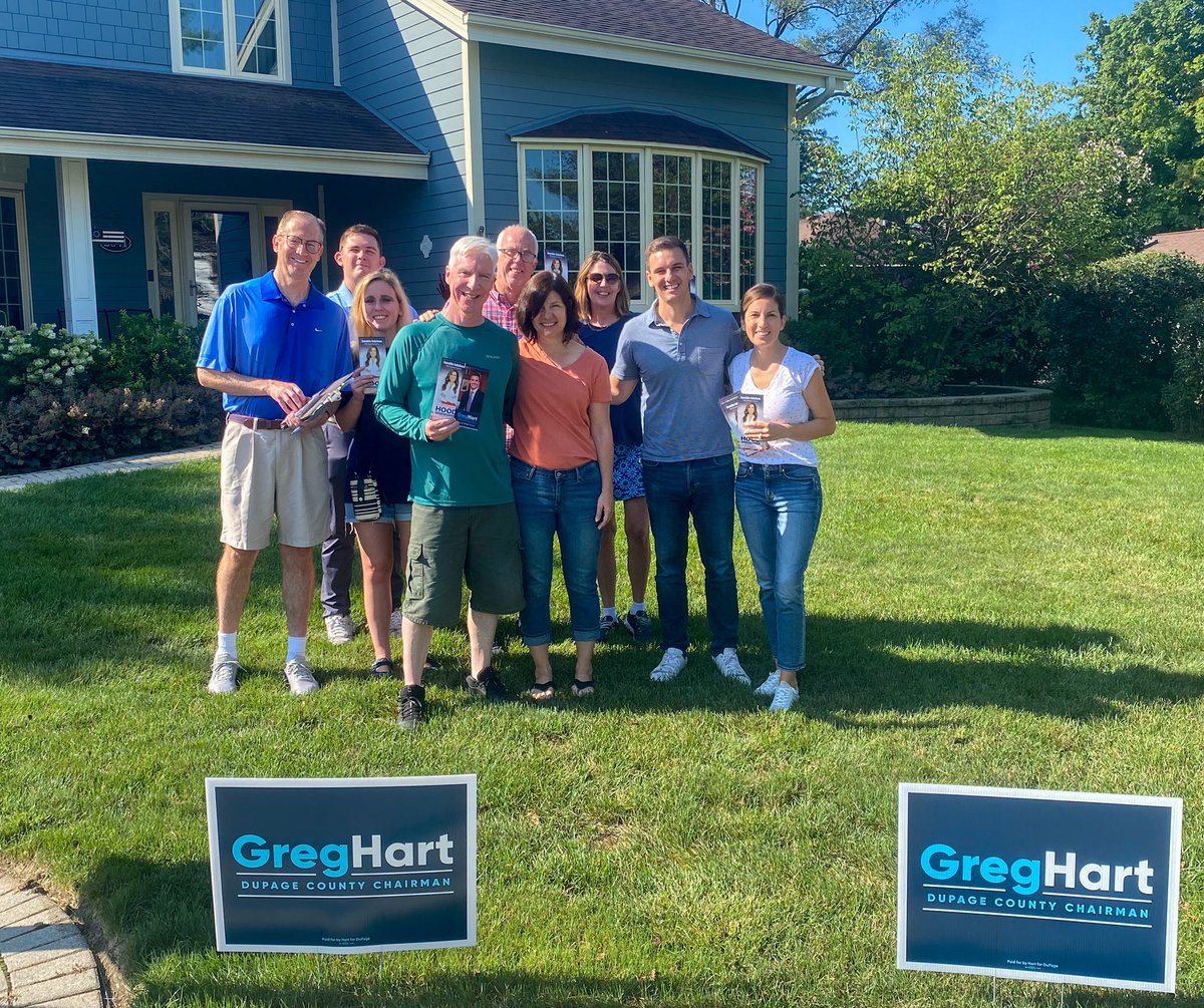 _Greg_Hart's tweet photo. Only 66 more days until we move #DuPageForward! Great time today with an energized group of volunteers in #Lisle and #DownersGrove along with Kari Galassi, Stefanie Hood, and former Senator Mike Connelly. https://t.co/ePdwXQPQzD