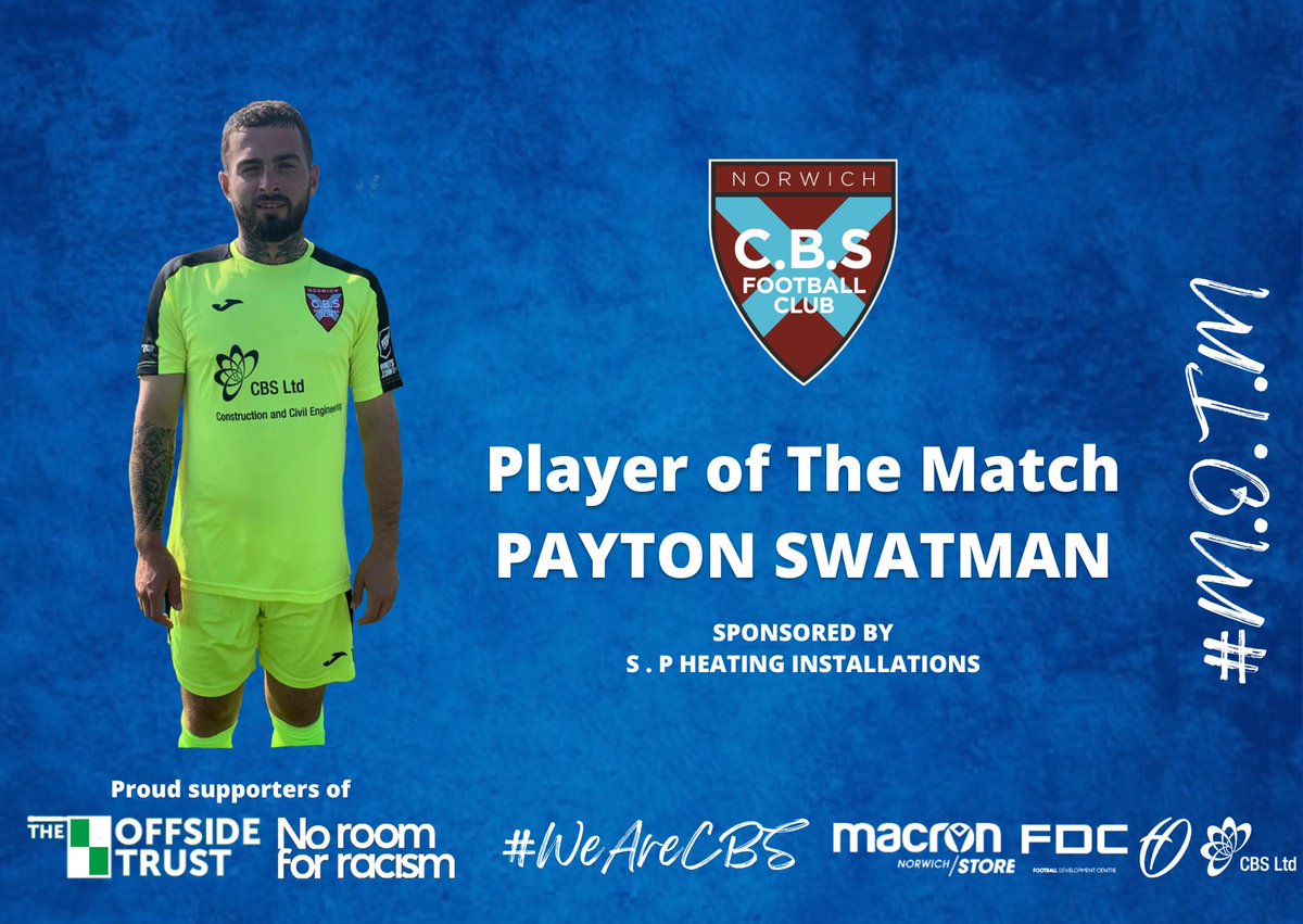 NorwichCBSFC's tweet image. He's only been back with us for 90 minutes and already he's shown the quality he brings to our side.

What a 2nd debut!

Today's Player of the Match award goes to @Payton_Swatman.

#MOTM
#SecondDebut
#AwayDay
#WeAreCBS