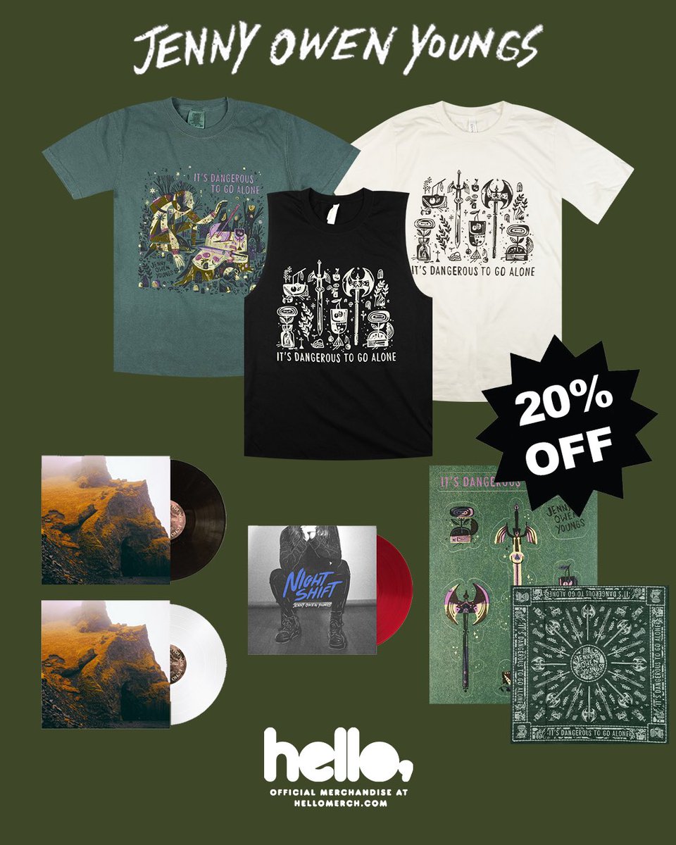 RT @hellomerch: Everything in @jennyowenyoungs store 20% off until Sept 5th! https://t.co/33I3uqRthg https://t.co/8lcKKn0iWQ