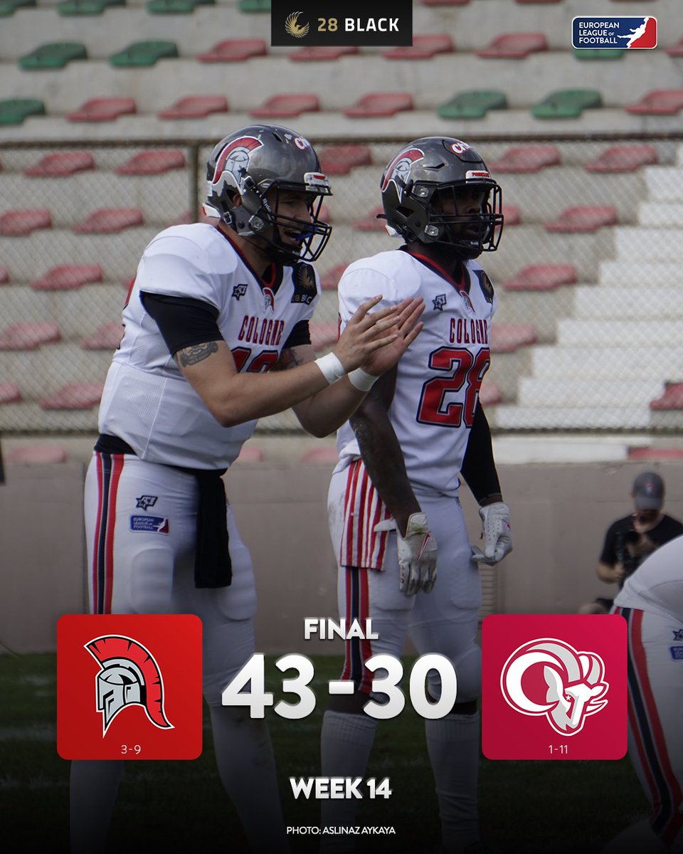 ELF_Official's tweet photo. High-scoring game with victorious @CenturionsCGN in Istanbul to end the season for those two in the Southern Conference ⚔️

#CCEatIST https://t.co/JAf5zkFPdg