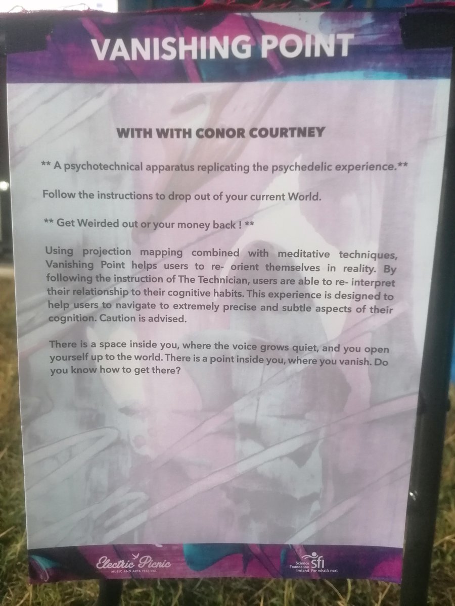MobSpider's tweet photo. Finishing up in Mindfield at 6pm, come visit me tomorrow if you are at Electric Picnic! https://t.co/t2EnwCmaTK