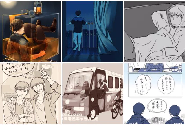 8月まとめ
ずっと描きたかった構図の🥃やっと描いたり、メロンパン号ちゃんと描いたり
ゼロ地点漫画、公式様のおかげで嬉しい思い出をありがとう https://t.co/7NRZrBF4Hr 