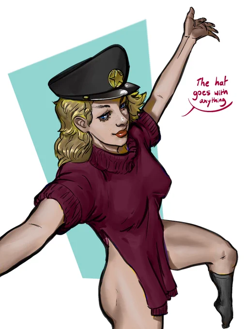 Had to give this outfit by  a quick try and sketch Cecilia after all this time   