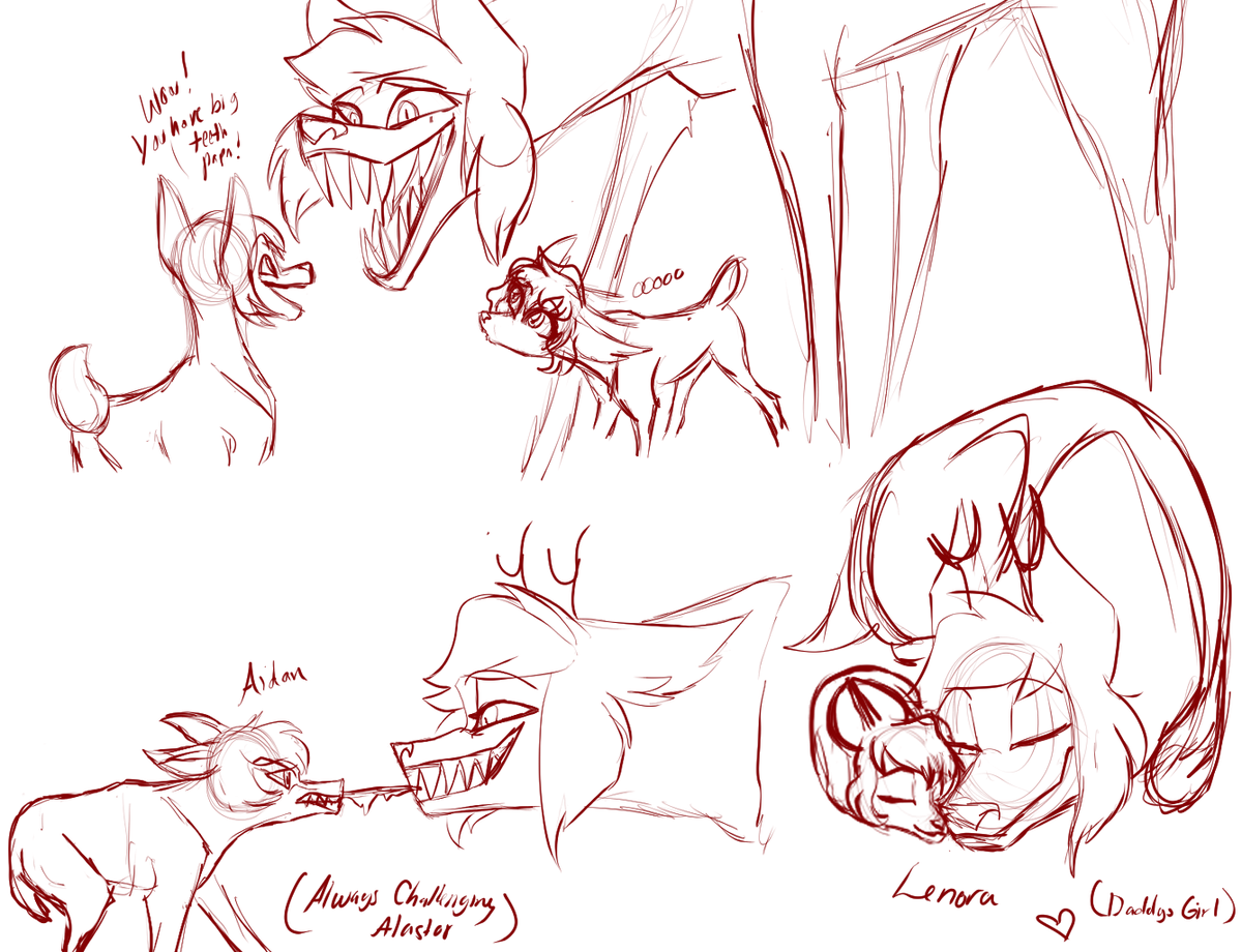 Vanity0329's tweet photo. When Alastor babysits 💕 it's been a while since I've drawn Charlastor fawns! #Charlastor #HazbinHotel #DeerAU https://t.co/Xeewy76poh