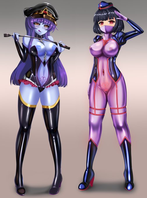 [R-18] モンスター化幹部ちゃんと発情モードの戦闘員ちゃん #オリジナル #ぴっちりスーツ #青肌 https://t.co/YyroPDZe41 