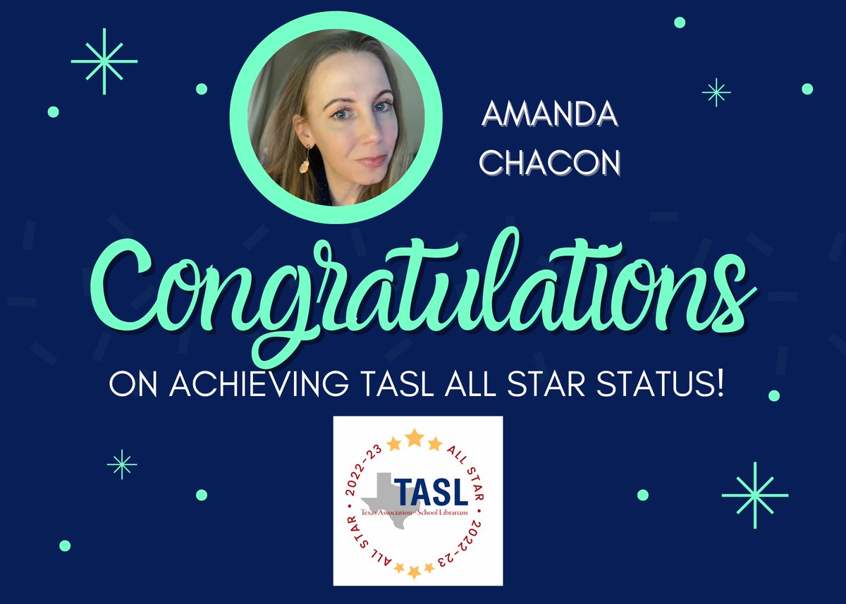It's the last week for our #TxASL September #AllStar 🌟 librarians and we can't wait to see who our October #AllStar 🌟 librarians will be. Congratulations, @thegoodread! 🤩