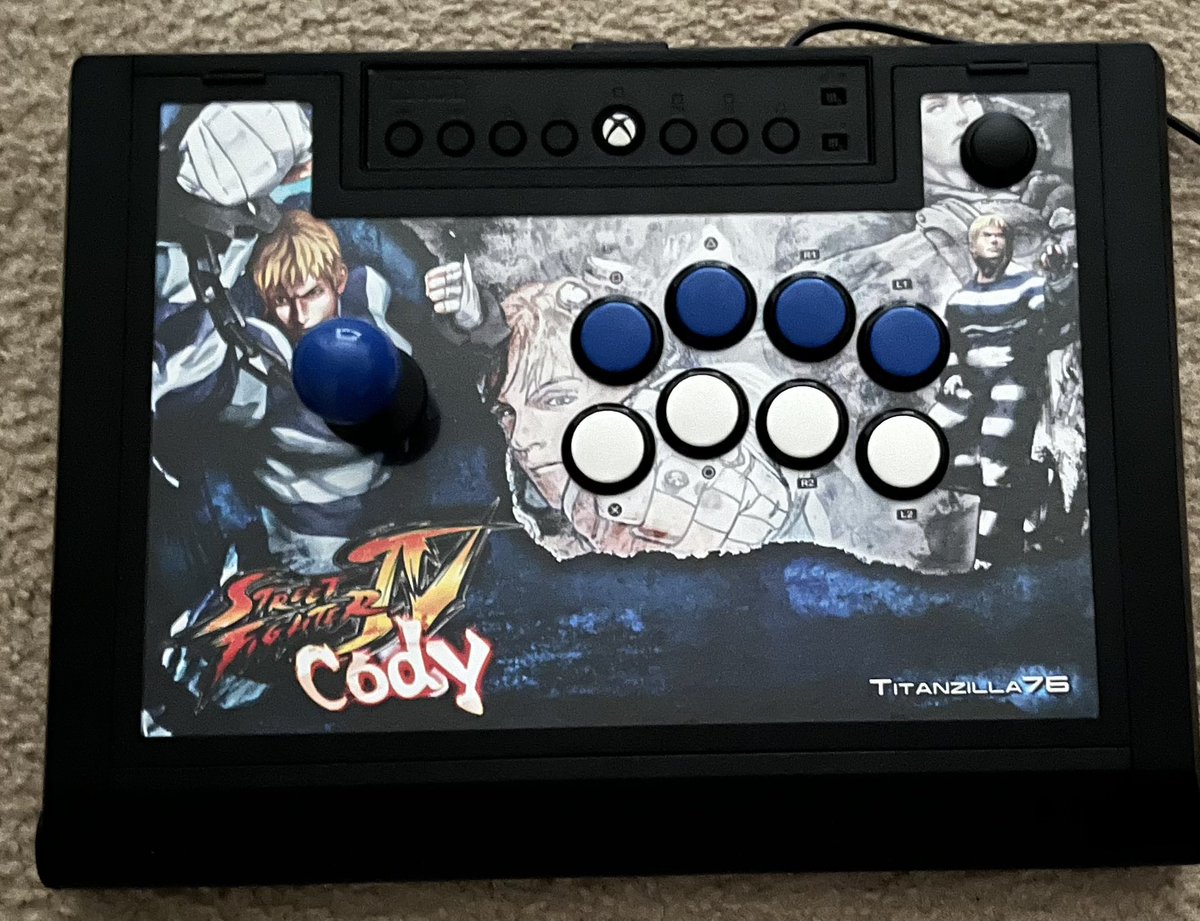Titanzilla76's tweet photo. Gave my @horiusainc fight stick alpha a facelift. Huge thanks to Carlos Martinez and @TheArcadeStick for the artwork and amazing customer service!
#hori #thearcadestick #fightstick #arcadestick #fightinggames https://t.co/AWB1f3mw4w
