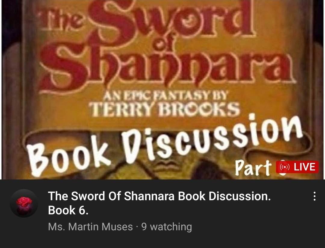GNinjuh's tweet photo. 🧝🏻♀️MS. MARTIN MUSES🧚🏻♀️ PRESENTS
#MsMartin's #BookClub!
#TerryBrooks' The SWORD Of SHANNARA #Book6 #Discussion
DISCUSSING:
@Teresa_Martin🌹
@KenobiStig
@LadyGravemaster
@LadyTauriel1
@Princess__Renn
#MsMartinMuses
#TheSwordOfShannara
https://t.co/prVd3GOPWd https://t.co/YCwDZHzser