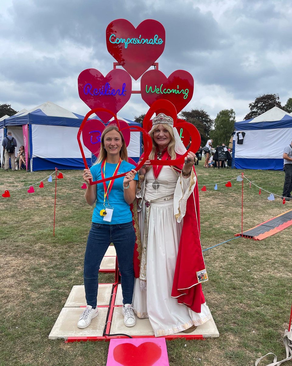 JuliaSnowdin's tweet photo. If you’re at @godivafestival today come and find the #loveometer in the family field. We’re there today till 7pm and tomorrow 12-7pm. You’ll find us next to @bbccwr stage #godiva2022 #familyfestival #outdoorart #interactiveart #digitalart https://t.co/mDZ6o3FozX