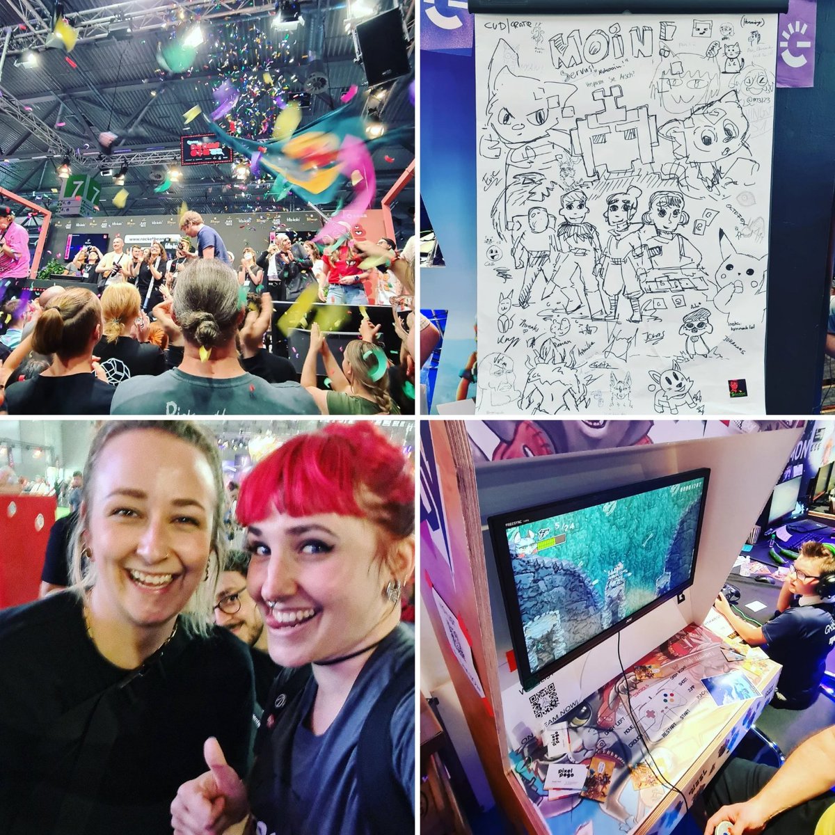 FrlvonMarzipan's tweet photo. Hier mal ein paar Eindrücke von der #Gamescom2022 🤩 
Es war sooo toll ❤️

Mehr Bilder auf #Instagram unter ➡️ https://t.co/HKOlHGkG0w

#Gamescom #gamescom22 #IndieArenaBooth #VaultKid #RocketBeans #RawFury #Porsche #Systemshock #smallStreamer #smallYouTuber #GermanMediaRT https://t.co/d7AjATQfP9